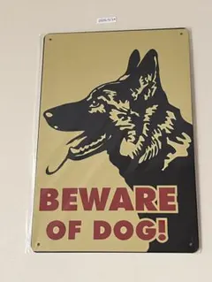 BEWARE OF DOG ブリキ看板 インテリア