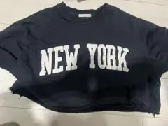 NEW YORK クロップドスウェット 黒