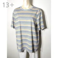 新品】定価33,000円 レリアン 幾何学ボーダーカットソー レッド 13＋
