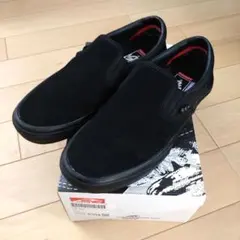 中古 vans slip on pro Blackout us10.0 - メルカリ