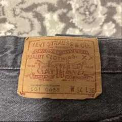 Levi's 501 0658 ブラックデニム先染め　w34 L36 80s