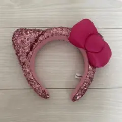 USJ ハローキティ 猫耳カチューシャ スパンコール ピンク