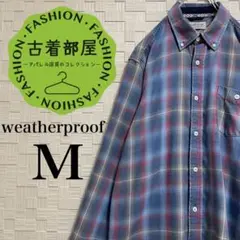weatherproof vintage オンブレ シャドーチェックシャツ M