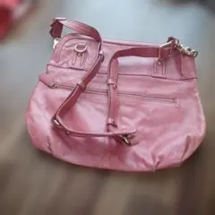 Barrali ピンク レザー ショルダーバッグ