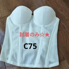 美品　ブライダルインナーC75 ロングビスチェ