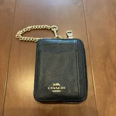 【極美品】COACH パスケース＆コインケース（チェーン付）