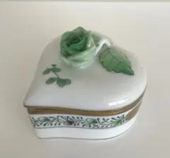 Herend・ハート型小物入れ・ウィーンの薔薇・ボンボニエール・ヘレンド