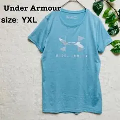 【美品】Under Armour 水色 Tシャツ YXLサイズ