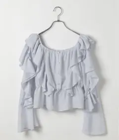 新品！今季Heatherラッフルフリルブラウス
