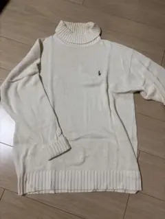 Ralph Lauren ホワイト タートルネック セーター Mのサムネイル