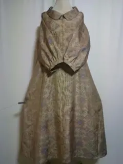 着物リメイク／ドルマン袖／衿付きワンピース★サイズLL～3L