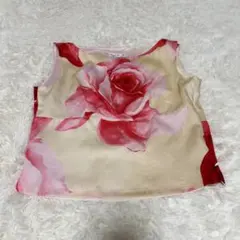 アニエスベー agnes b 薔薇　ノースリーブ ヴィンテージ