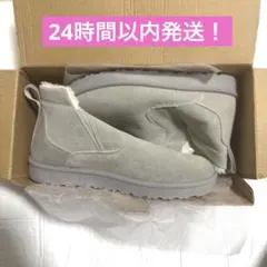 即購入⭕️ スノーブーツ 裏ボア 防寒 グレー ショートブーツ