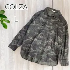 COLZA カモフラージュシャツ　迷彩　長袖　コットン　L