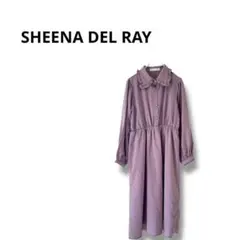 【SHEENA DEL RAY】シャツ　ワンピース　長袖　フレア　可愛い　ピンクのサムネイル