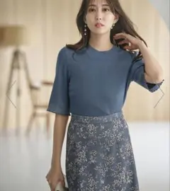 any sis 洗える　シアーディテールニット