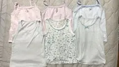 女の子向けキャミソール・タンクトップ　サイズ100 6点セット