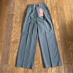 グローバルワーク　ウツクシルエットワイドパンツ　　ミドルグレー　Sサイズ