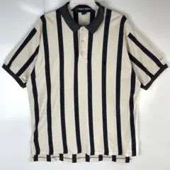 ラルフローレンPoloGolfポロゴルフ半袖ポロシャツストライプ企業系ロゴ刺繍