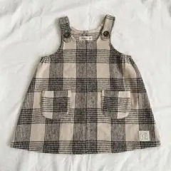 バースデイ　conoco チェック柄コットンワンピース 80cm