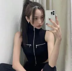メルトザレディー　melt the lady zip up rib topsのサムネイル