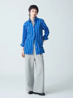 ebure デニムワイドパンツ 上品シルエット ハイウエスト 38 - メルカリ