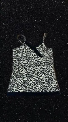 ヒョウ柄キャミソールy2kパンク平成平成ギャルグランジサイバーフェアリーグランジ