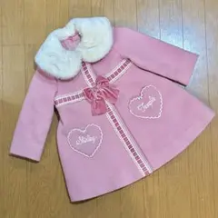 美品♡シャーリーテンプル♡リボンハシゴレースコート♡ピンク100 