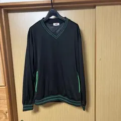 UP Vネックスポーツジャケット 黒/緑