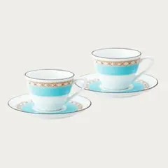 Noritake ハミングブルー カップ&ソーサーペア