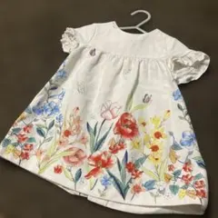 ZARA ベビー　花柄フリル袖　チュニック