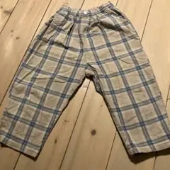 チェック柄ロングパンツ　120cm