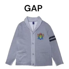 GAP　ビッグロゴ刺繍　ショールカラースウェットカーディガン　ギャップ　猫目