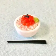 ミニチュアフード「カニいくら丼」