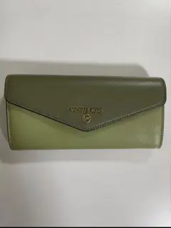 【東大王 鈴木光 愛用 】マイケルコース MICHEAL KORS 長財布 緑
