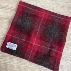 ciaopanic typy harris tweed コラボ　ビッグポーチ　赤のサムネイル