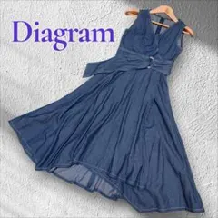 ダイアグラム グレースコンチネンタル Aラインワンピース カシュクール デニム