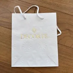 DECORTE 紙袋 ホワイト　約20cmx23.5cm マチ8.5cm