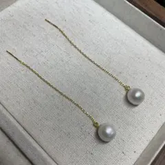 淡水パールピアス 10mm S925 シルバー 上品 シンプル 大粒真珠ピアス