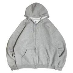 フルーツオブザルーム フルジップ パーカー グレー XL 無地 フーディー