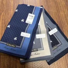 ブルックスブラザーズ　メンズハンカチ3枚組