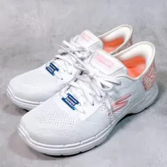 美品【スケッチャーズ】スリップインズ (23.5) 軽量 GO WALK6 白