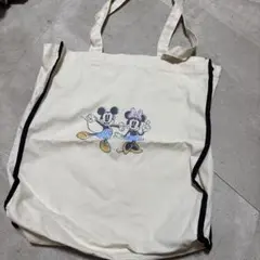 ミッキー ミニー トートバッグ アイボリー　美品