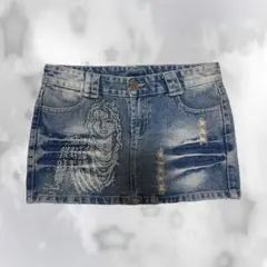 サブカル y2k ミニスカート 平成ギャル フェアリーグランジ used加工