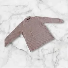 クロコダイルスポーツ　長袖カットソー　Lサイズ　グレー　オレンジ　ボーダー