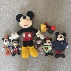 ディズニーぬいぐるみバッジ＋ミッキーぬいぐるみ