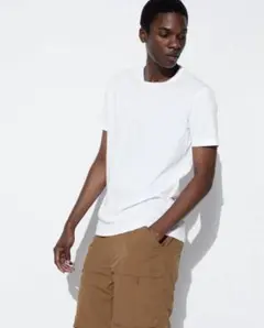 新品　ユニクロ　ドライカラー　クルーネック　Tシャツ　ホワイト