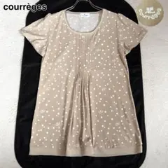 Courrèges クレージュ y2k ロゴ ドット ピンタック ブラウス 40のサムネイル