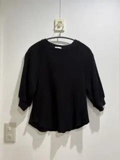 ジーユー　gu GU ワッフルT ワッフル　五部袖　5部袖　Tシャツ