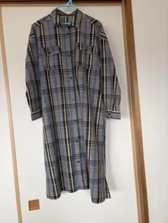 THE SHOP TKロングチェックシャツ